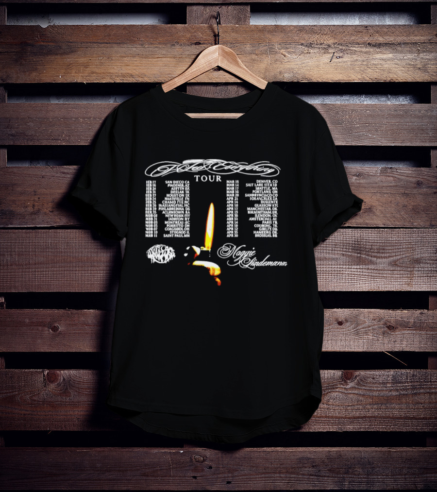 Mogyi Hindemana Tour 2026 Dates And Locations With Candle T-Shirt