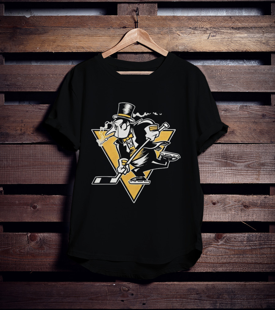 Pittsburgh Penguins Oswald Cobblepot Hockey Character Sports Mashup T-Shirt