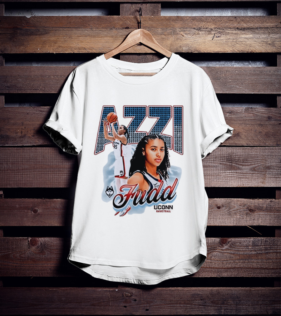 Azzi Fudd UConn Huskies Basketball Player T-Shirt