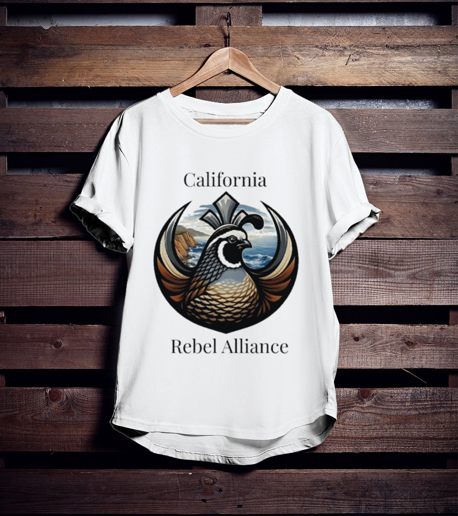 California Rebel Alliance Quail Coastal T-Shirt