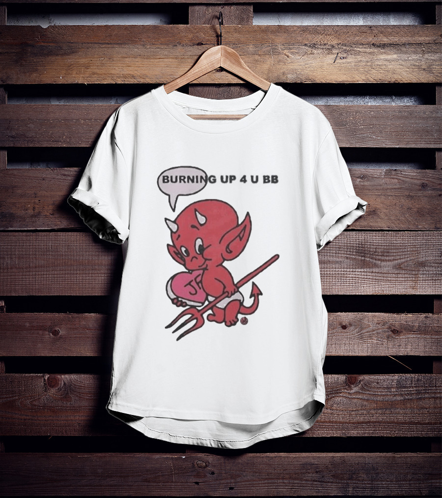 Burning Up Cute Cartoon Red Devil Just Friends T-Shirt