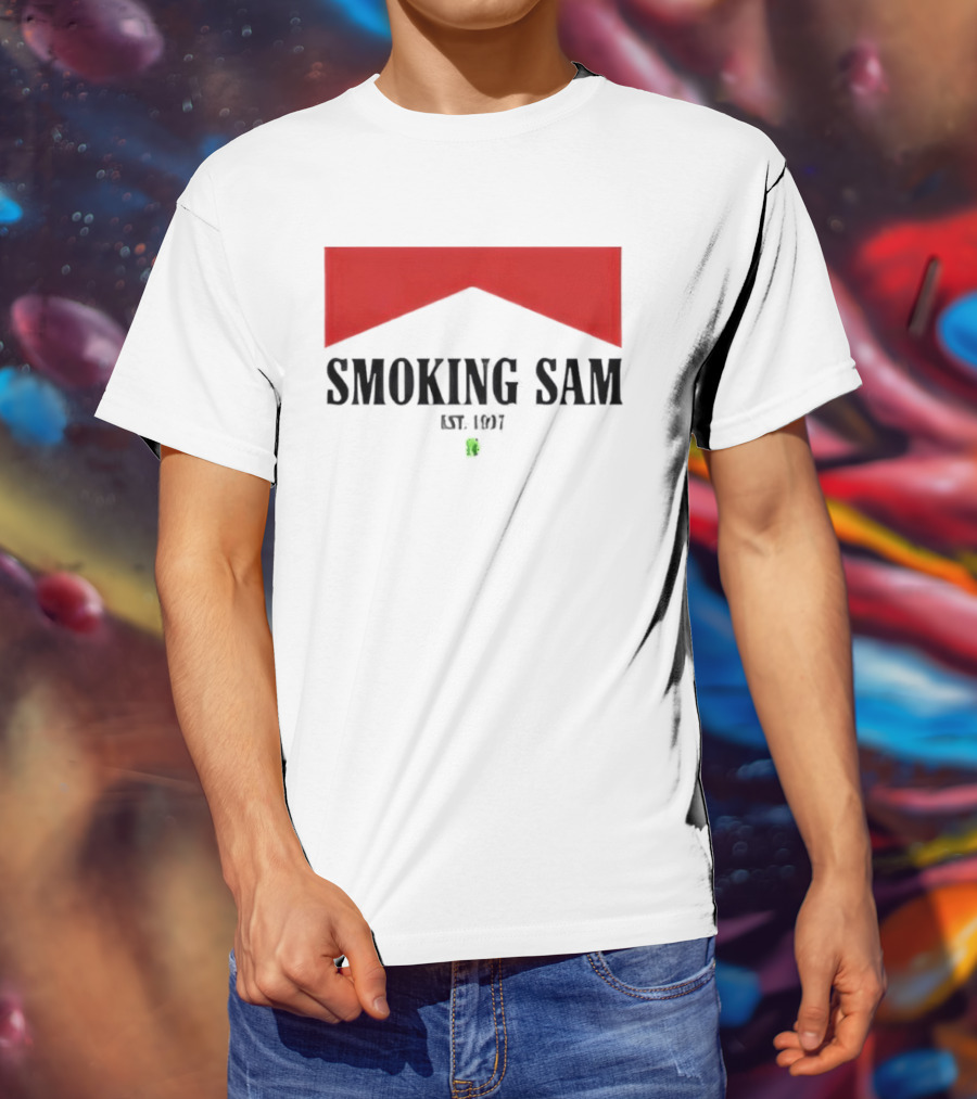 Smoking Sam Est 1997 Marlboro Man Seattle Football T-Shirt
