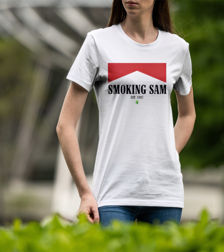 Smoking Sam Est 1997 Marlboro Man Seattle Football T-Shirt