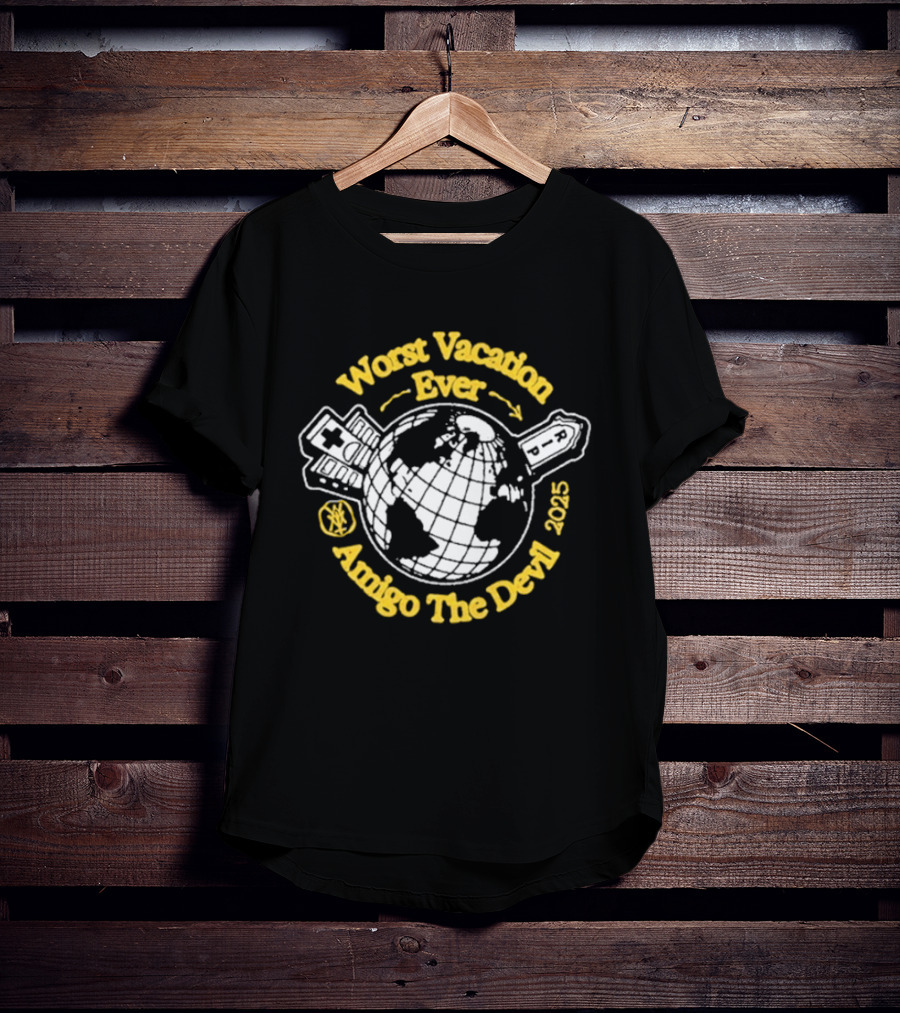 Amigo The Devil Worst Vacation Ever 2023 World Tour Circle Planet T-Shirt