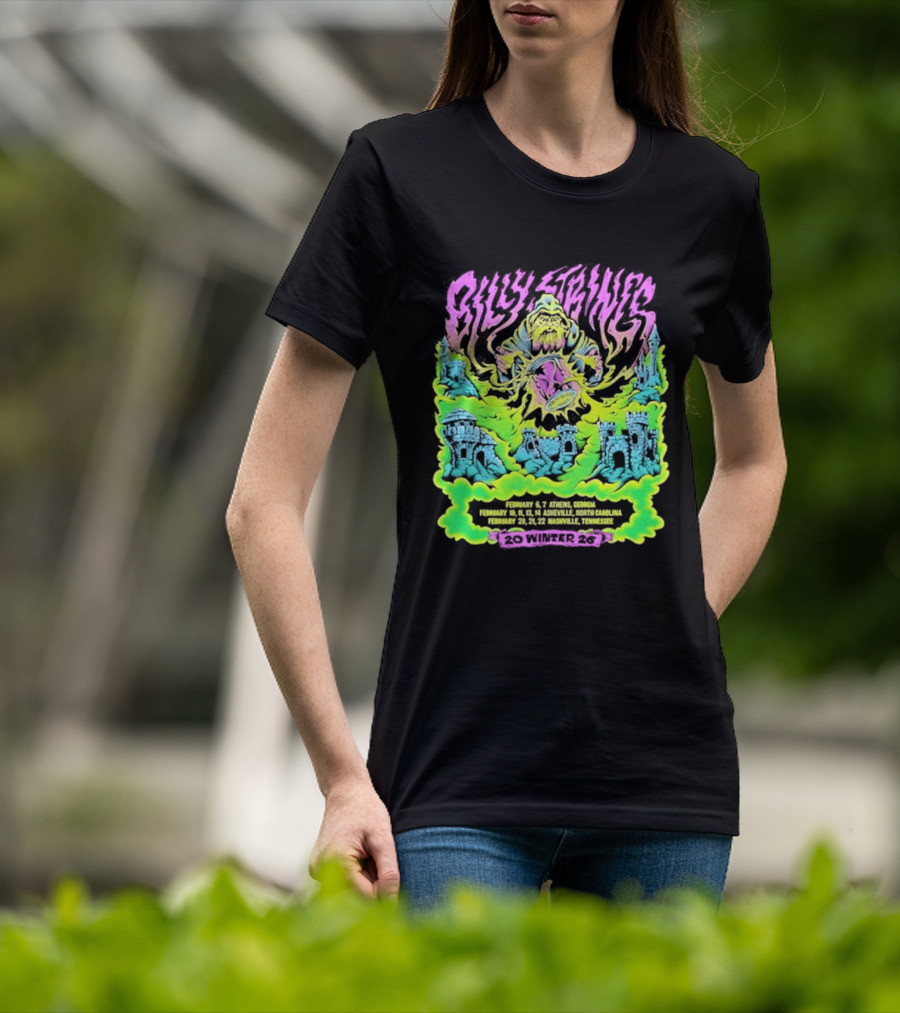 Billy Strings Winter Tour 2026 Psychedelic Castle T-Shirt