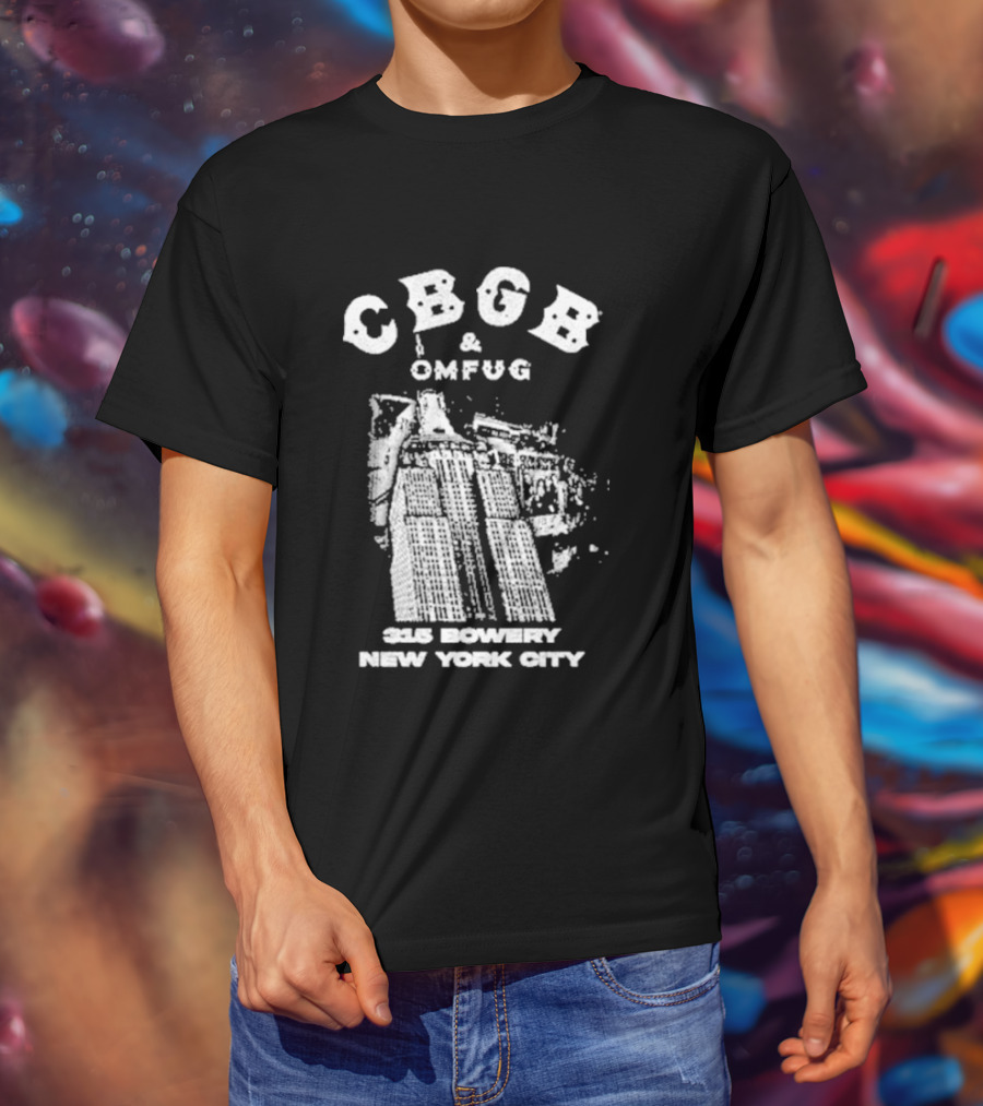 CBGB OMFUG 315 Bowery New York City Empire Grunge T-Shirt