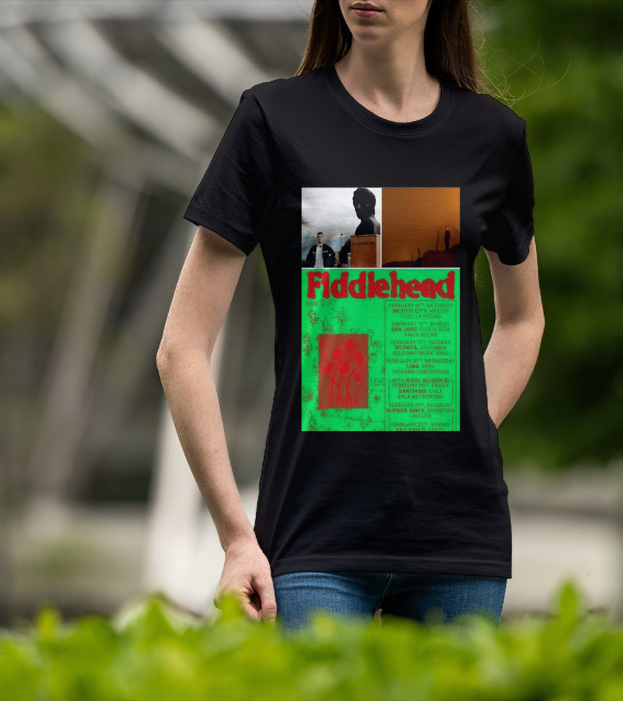 Fiddlehead February 2026 Shows Mexico City San Jose Bogota Lima Santiago Buenos Aires São Paulo T-Shirt