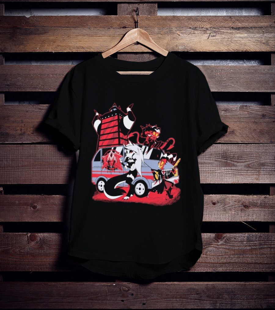 Hazbin Hotel Characters And IMP Van T-Shirt
