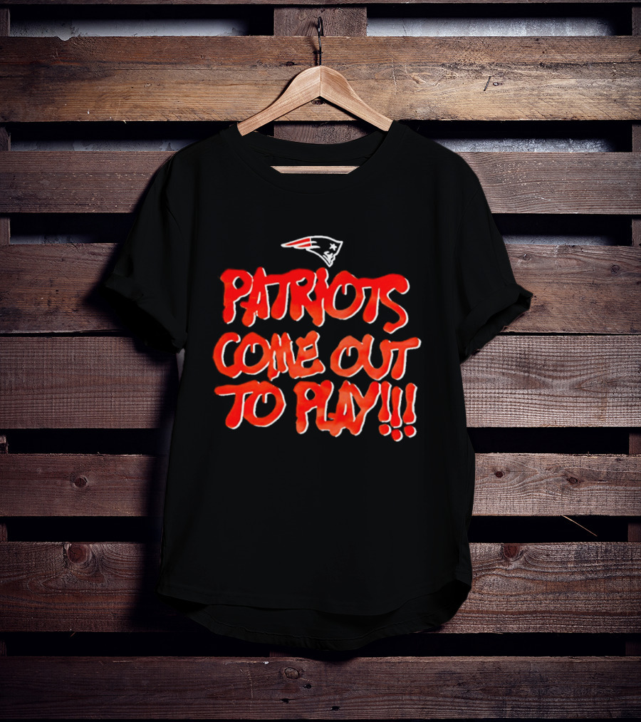 New England Patriots Come Out To Play Patriots Logo Enthusiast Gear T-Shirt