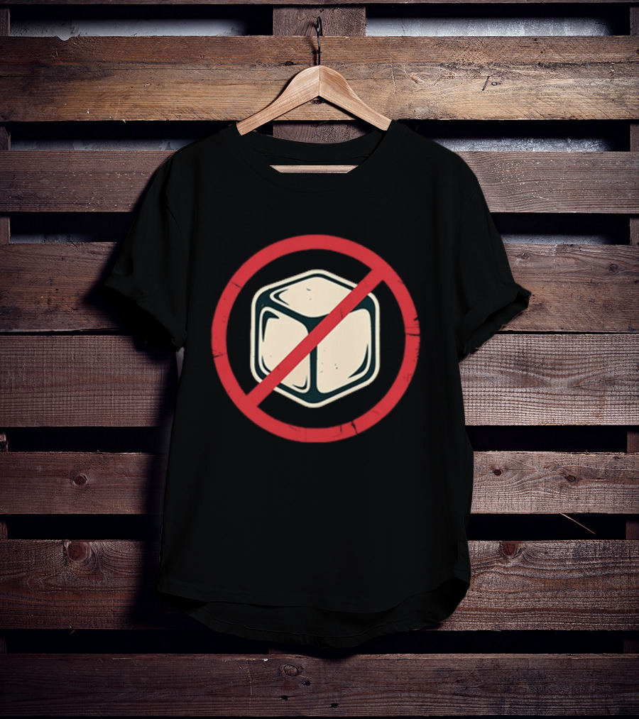 No Ice Anti ICE Prohibition Symbol Red Circle Slash T-Shirt