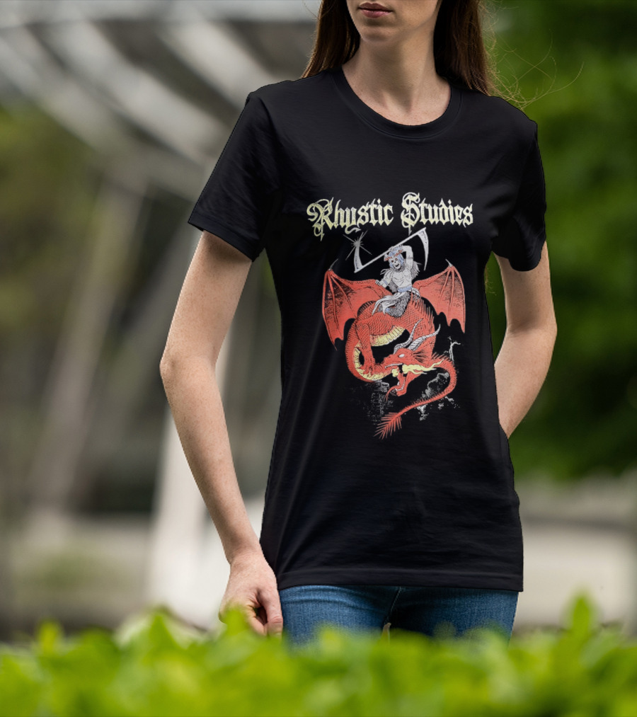 Rhystic Studies Big Ass Dragon Rider Fantasy T-Shirt