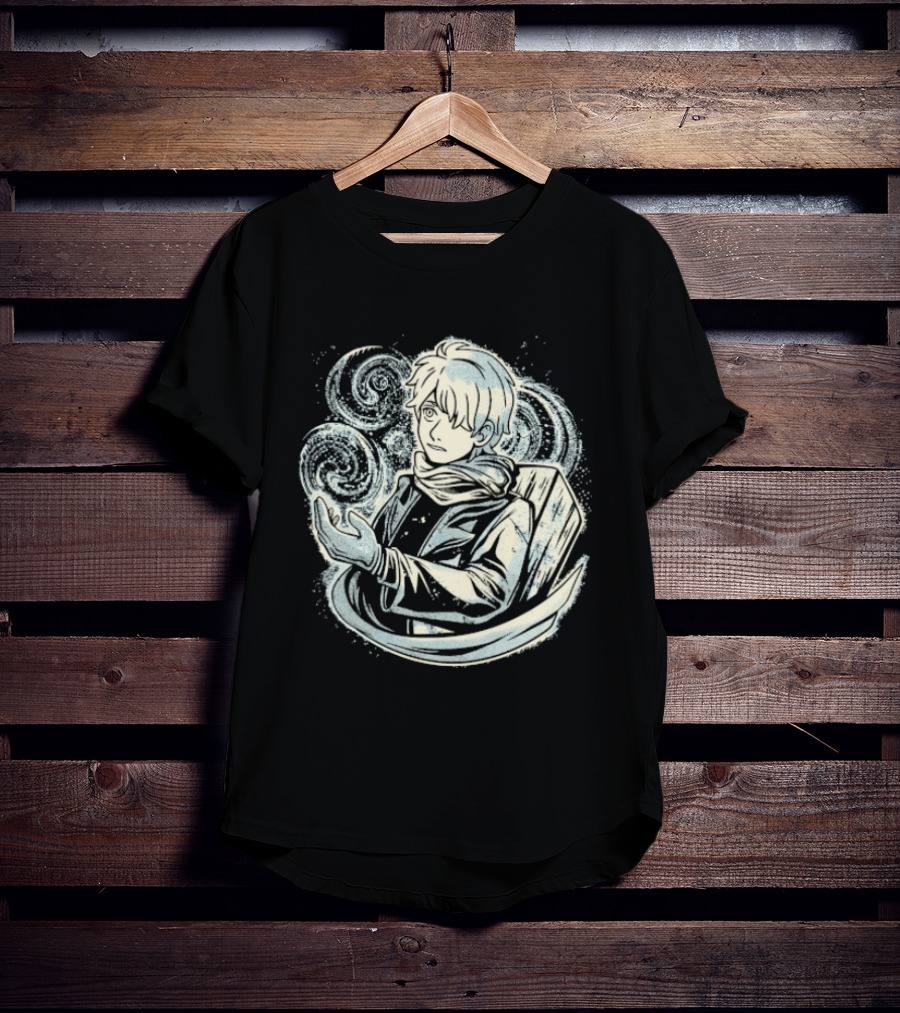 Karinimiki Depths Of Winter Ethereal Figure With Swirling Snowflakes T-Shirt