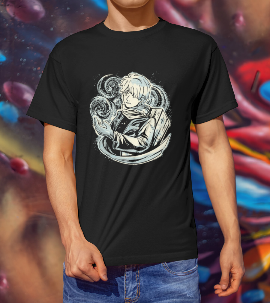 Karinimiki Depths Of Winter Ethereal Figure With Swirling Snowflakes T-Shirt