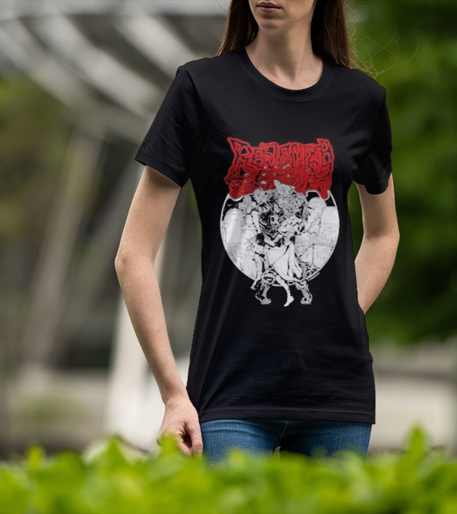 Lamb Mask Heart Motif Until Death Valentine's Symbolism T-Shirt