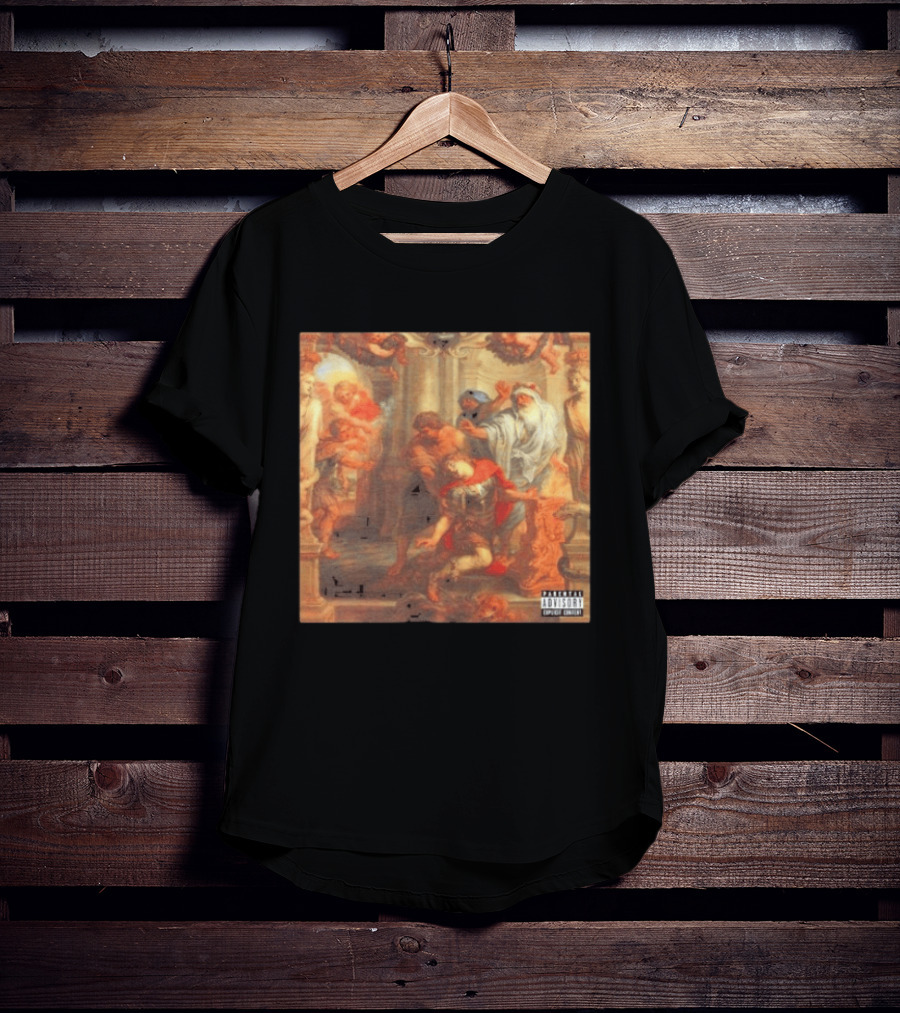 Suicideboys I No Longer Fear The Razor Guarding My Heel Album Cover Art Historic Painting Parental Advisory T-Shirt