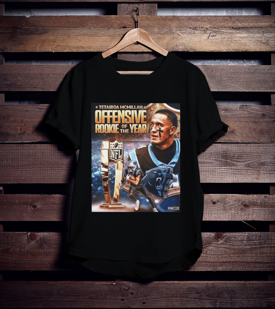 Tetairoa McMillan Carolina Panthers NFL Offensive Rookie Of The Year 2025 T-Shirt