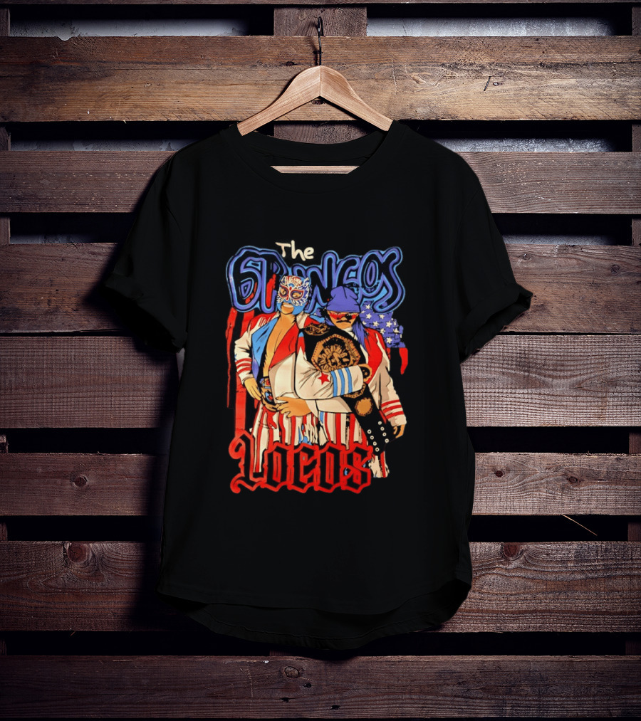 The Gringos Locos Wrestling Team Masked Champions With Stars And Stripes T-Shirt