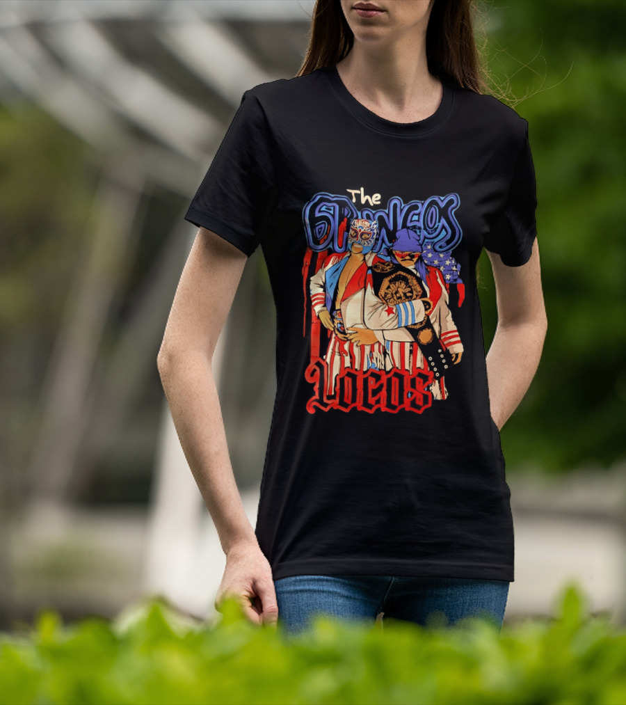 The Gringos Locos Wrestling Team Masked Champions With Stars And Stripes T-Shirt