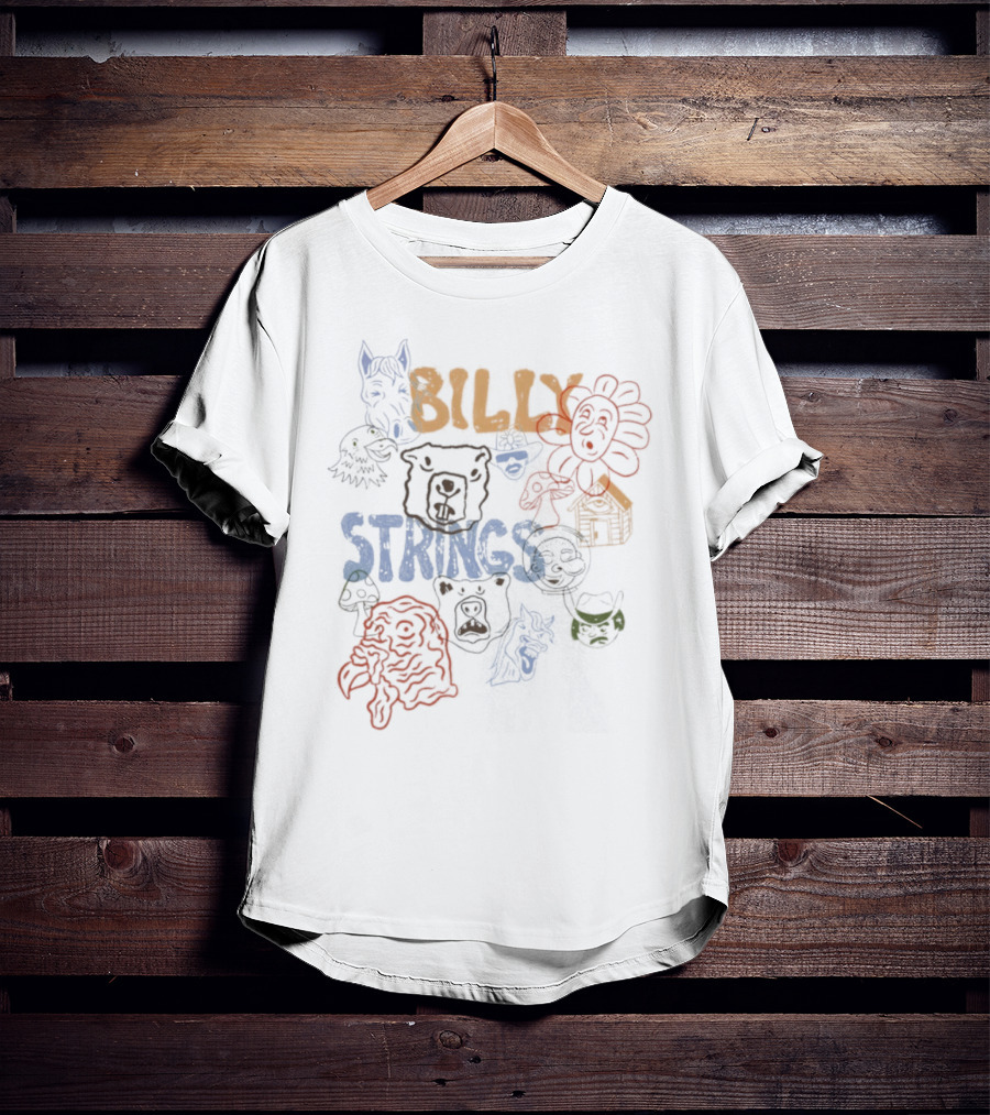 Billy Strings Characters Horse Sunflower Psychedelic T-Shirt