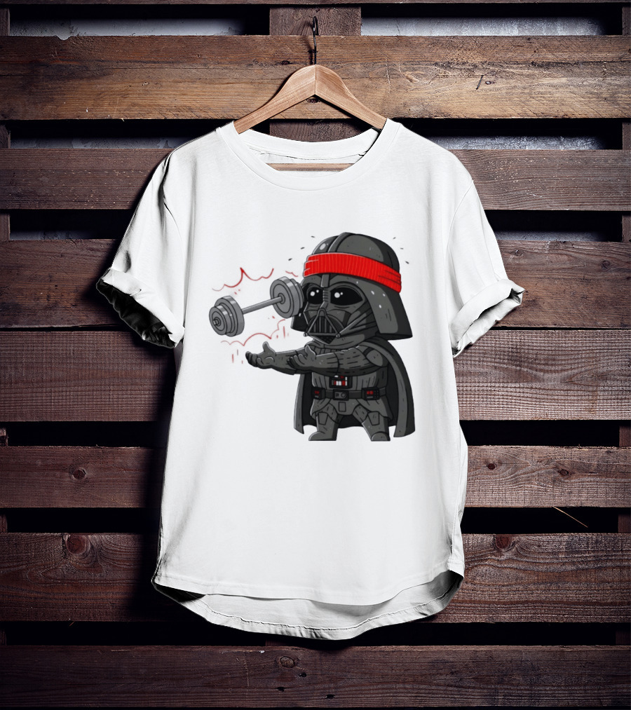 Force Lift Red Bandana Parody Villain Exercise Humor T-Shirt