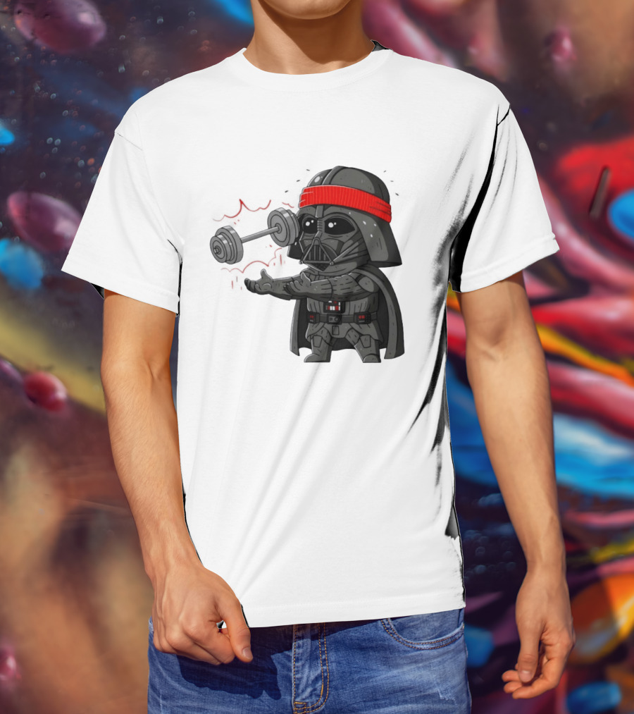 Force Lift Red Bandana Parody Villain Exercise Humor T-Shirt
