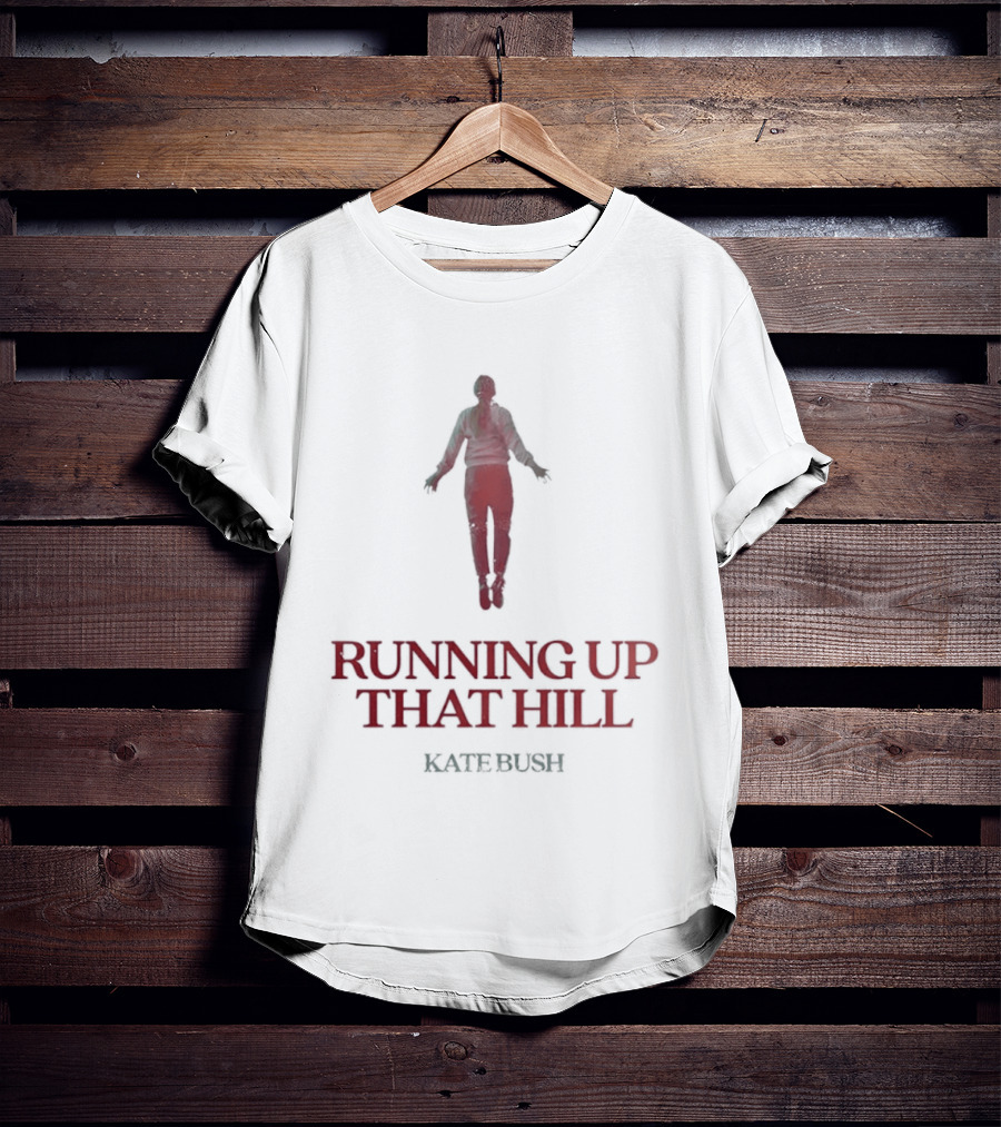 Running Up That Hill Kate Bush Music Stranger Things Silhouette Floating Figure T-Shirt