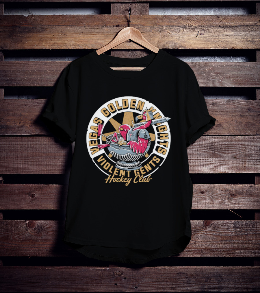 Vegas Golden Knights Violent Gents Flamingo Knight Hockey Club T-Shirt