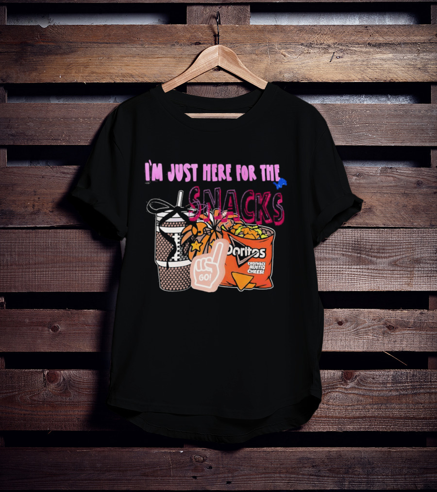 I'm Just Here For The Snacks Detroit Lions Doritos And Go Drink T-Shirt