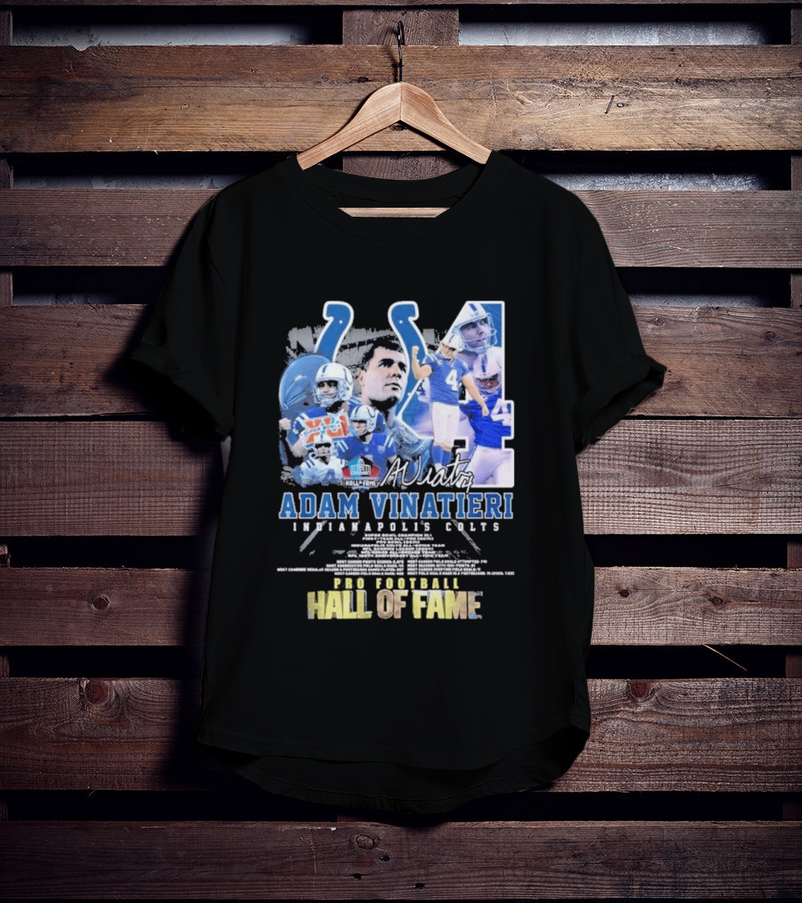 Indianapolis Colts Adam Vinatieri Pro Football Hall Of Fame T-Shirt