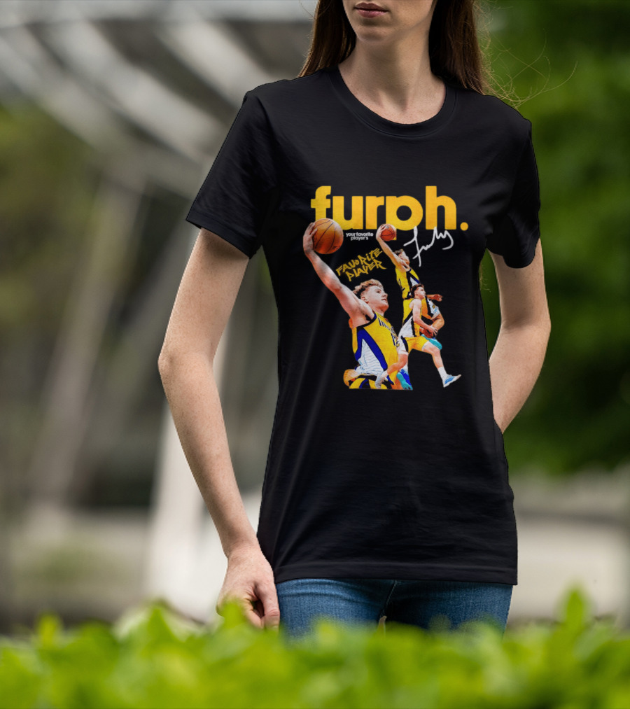 Furphy Indiana Pacers Basketball Player Jump Shot Action T-Shirt