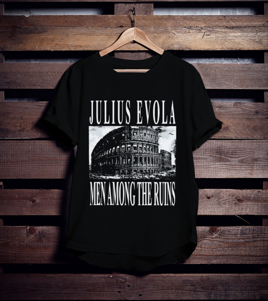 Julius Evola Men Among The Ruins Colosseum Motif T-Shirt