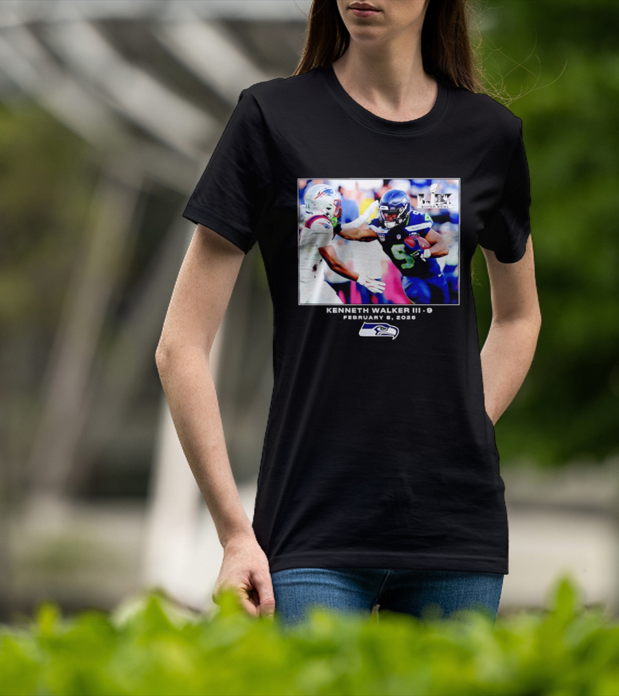 Kenneth Walker III Seattle Seahawks Super Bowl LIX Football 2026 T-Shirt