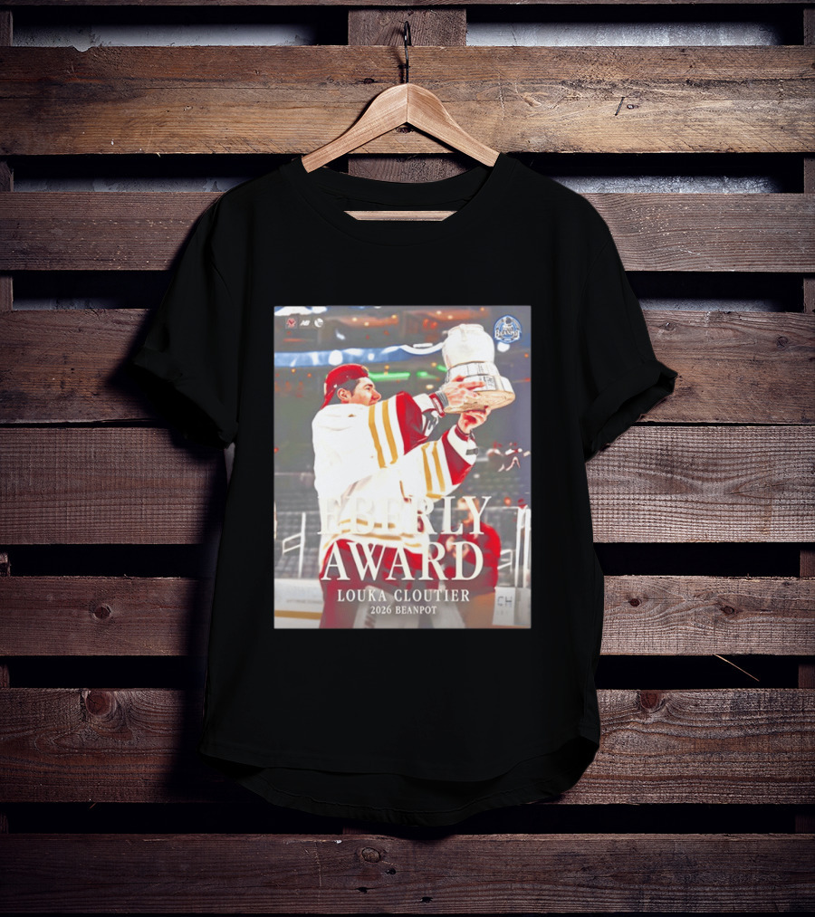 Eberly Award Louka Cloutier 2026 Beanpot Champion Boston College Hockey T-Shirt