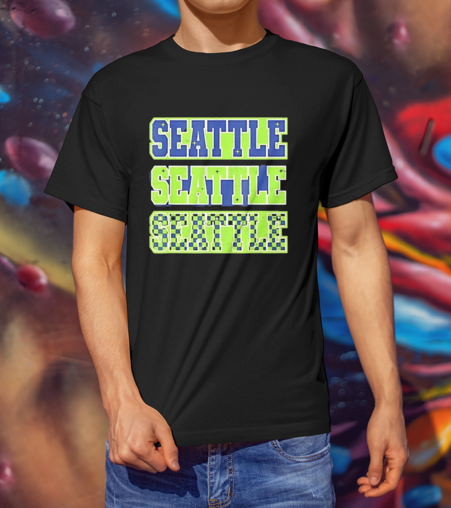 Seattle Seahawks Neon Green Seattle Seattle T-Shirt