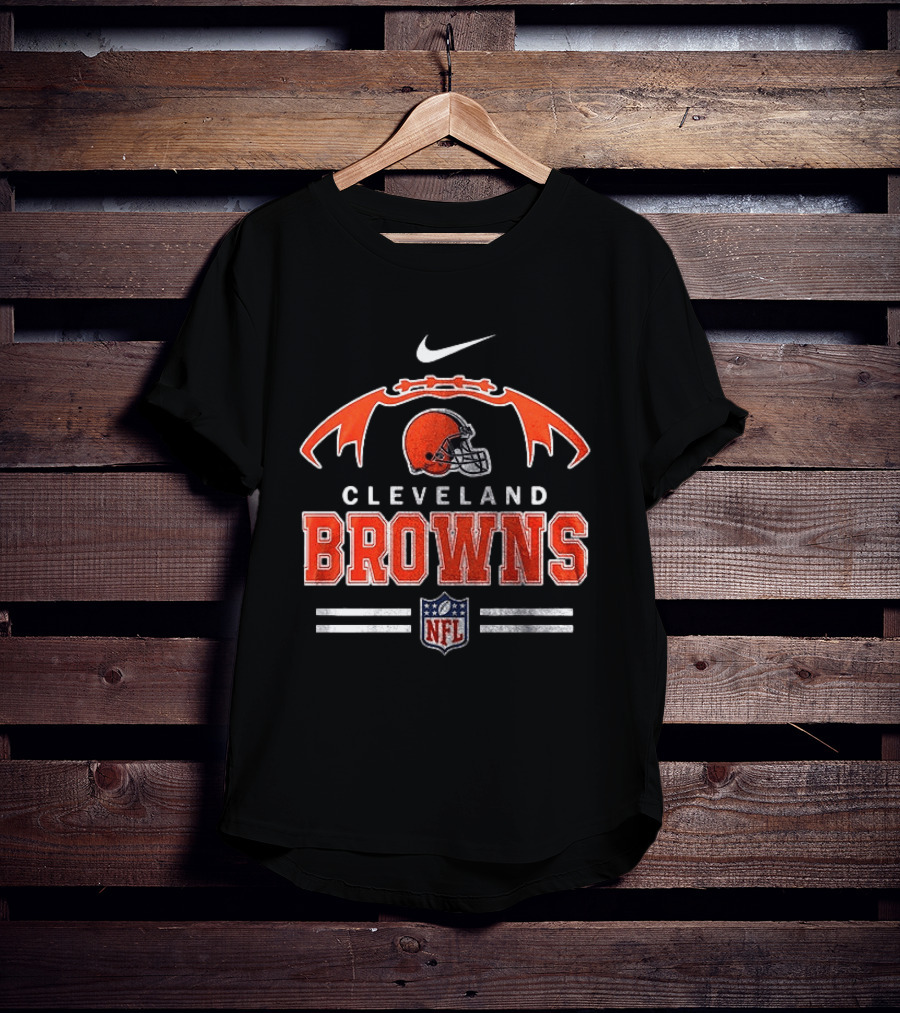 Cleveland Browns NFL Grumpy Old Caterpillar Operator Nike Logo Football Helmet T-Shirt