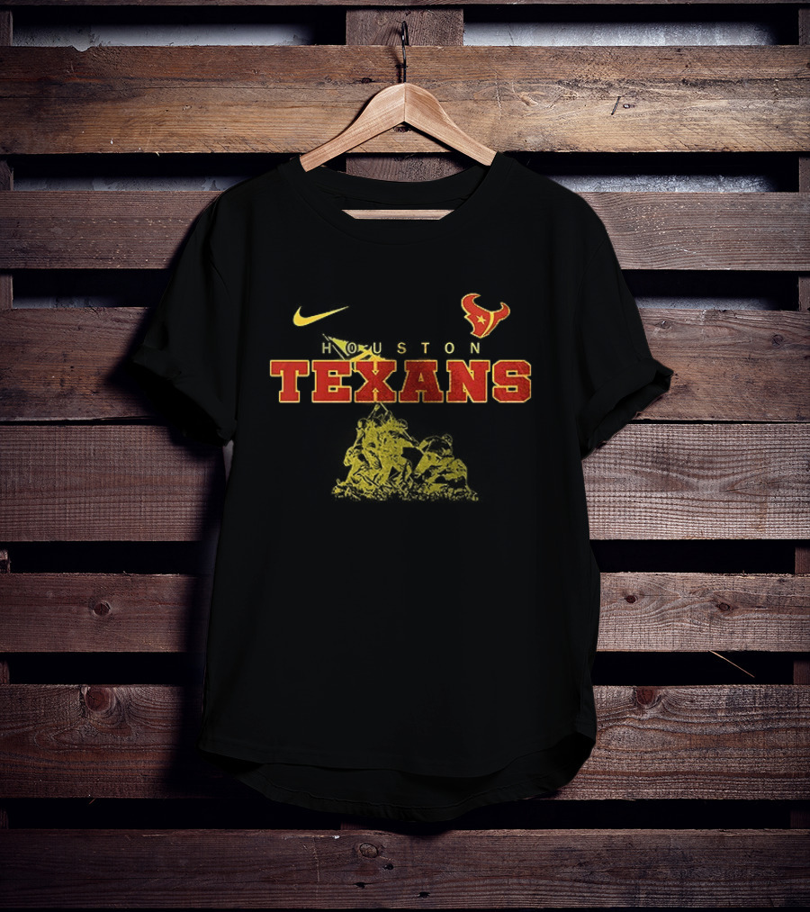 Houston Texans Being A Marine Is A Choice Being A Marine Veteran Is An Honor T-Shirt