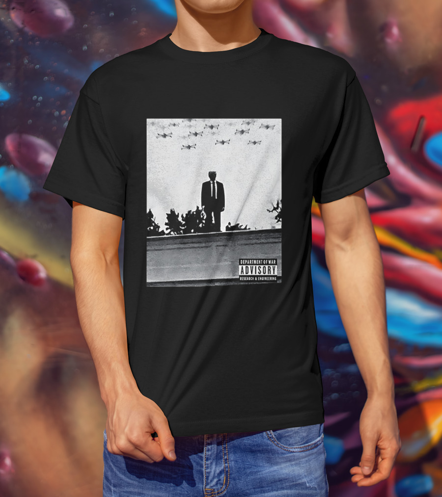 Trump Standing Tall With Advisory Research Warplanes Overhead T-Shirt