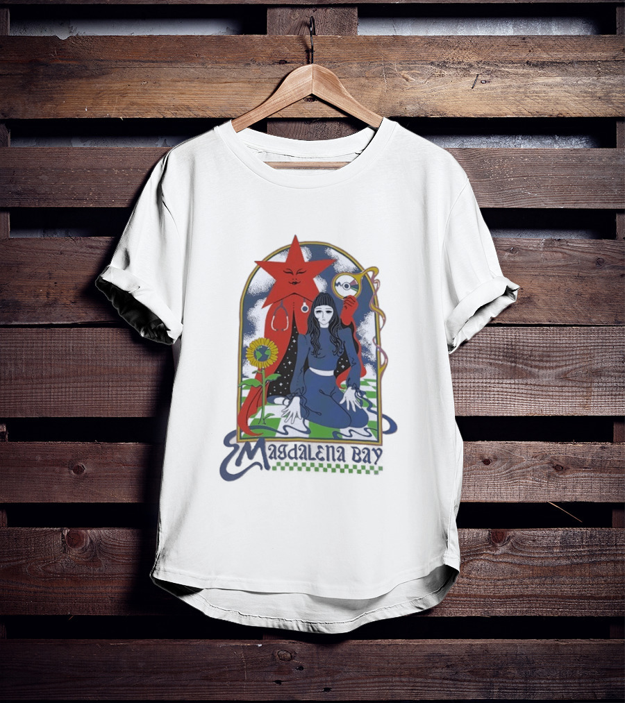 Magdalena Bay Band Psychedelic Star And Sunflower Surreal T-Shirt