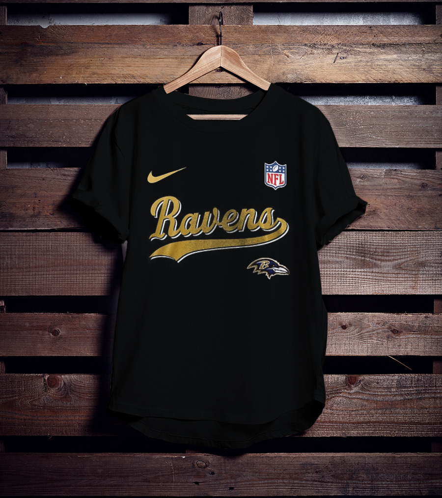 Baltimore Ravens Nike NFL Gold Logo 250th Anniversary Collaboration T-Shirt