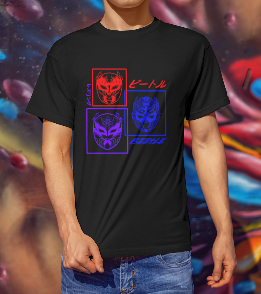 Crimson Beetle 3 Faces Of Beetle T-Shirt