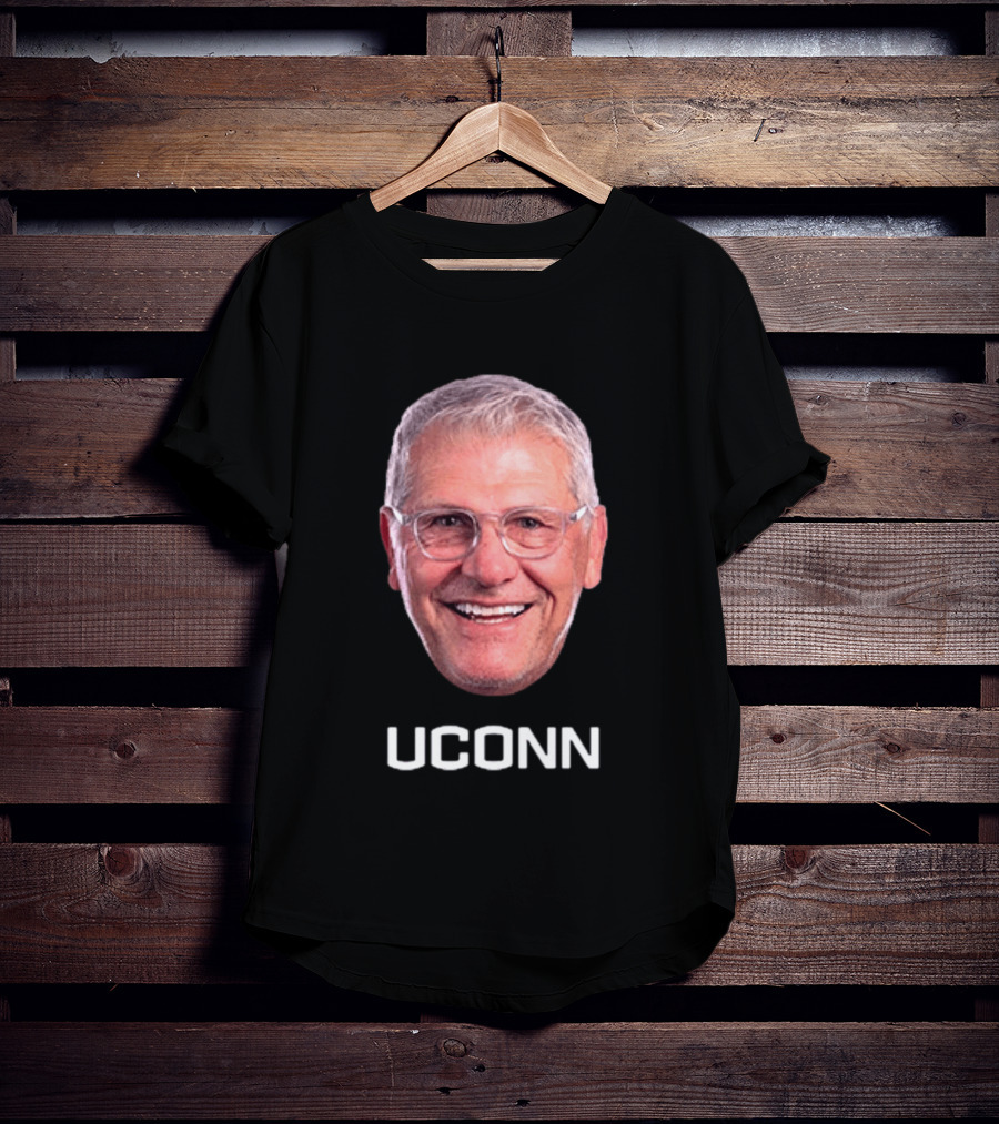 Geno Auriemma UConn Huskies Coach Smiling Face T-Shirt