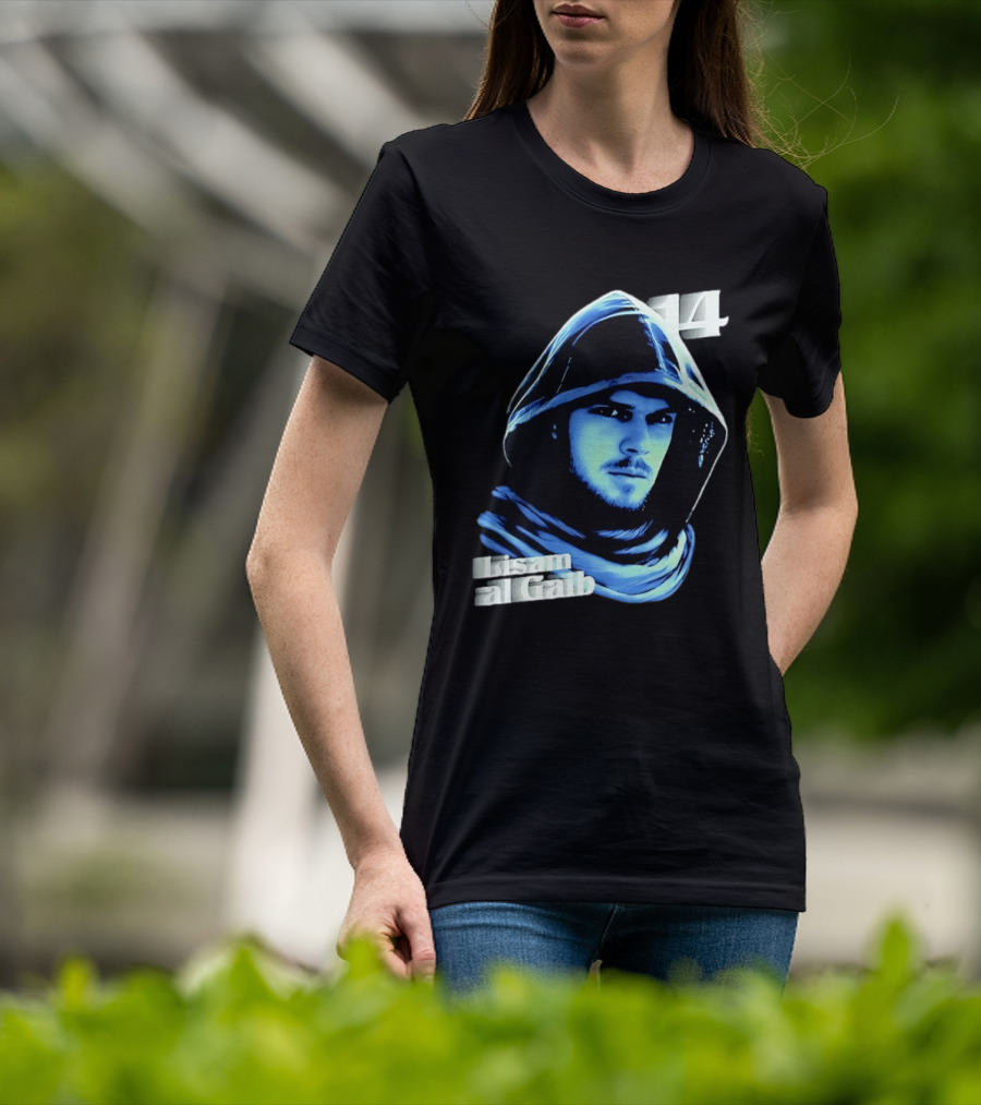 Lisam Al Gaib 14 Hooded Figure Mysterious Blue Aura T-Shirt