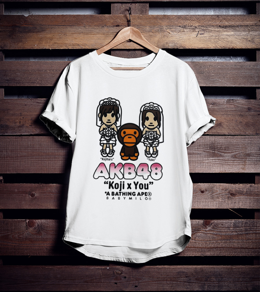 AKB48 Koji X You Collaboration A Bathing Ape Bape Baby Milo T-Shirt