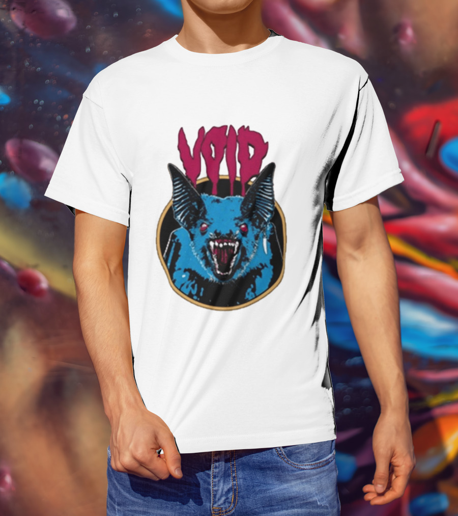 VOiD Screaming Blue Bat With Red Eyes T-Shirt