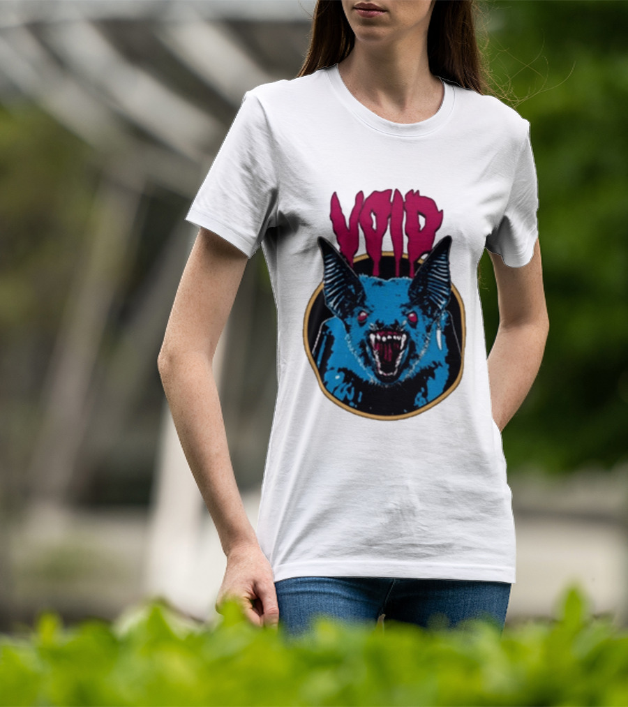 VOiD Screaming Blue Bat With Red Eyes T-Shirt