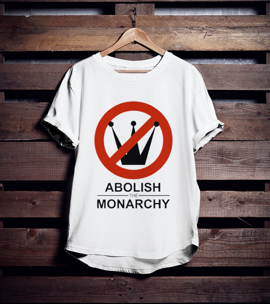Abolish The Monarchy Crown Symbol With Red Strike Through T-Shirt
