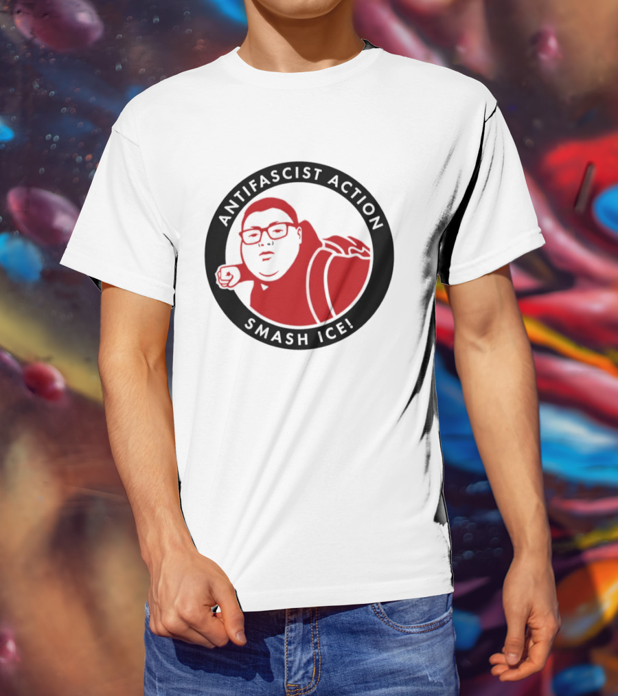Antifascist Action Smash ICE Smash Nazi T-Shirt