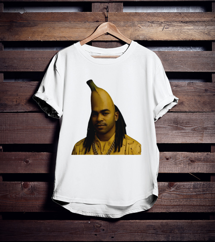 Banana Santana Face Head Banana Man With Dreadlocks And Chain T-Shirt