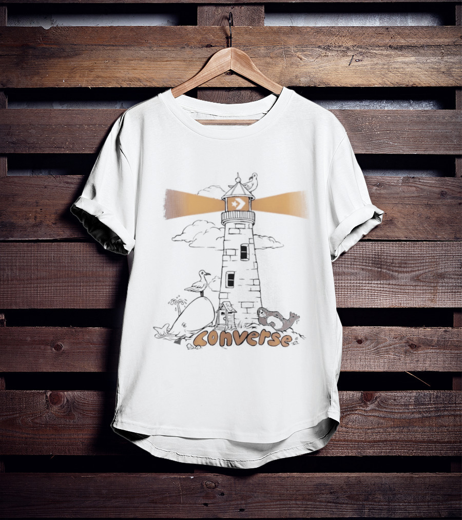 Converse Lighthouse Seagull Whale T-Shirt