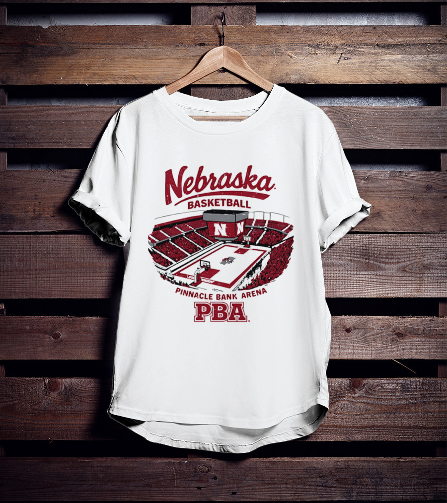Nebraska Basketball Pinnacle Bank Arena PBA Cornhuskers T-Shirt
